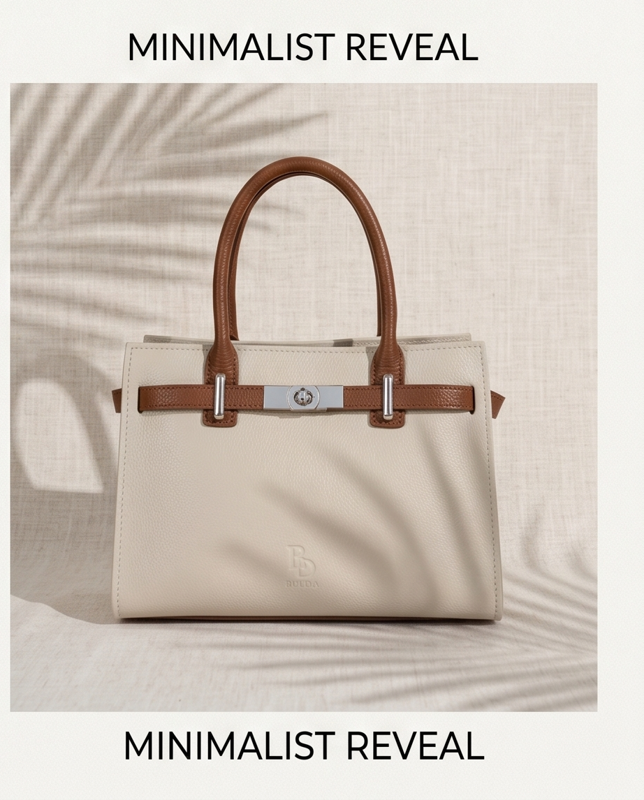he Heritage Tote - Cream & Toffee