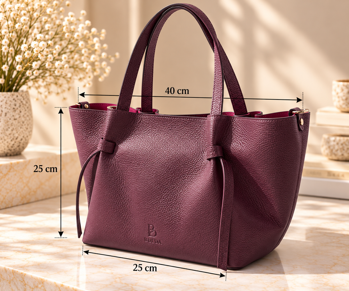 The Signature Tote -  Burgundy